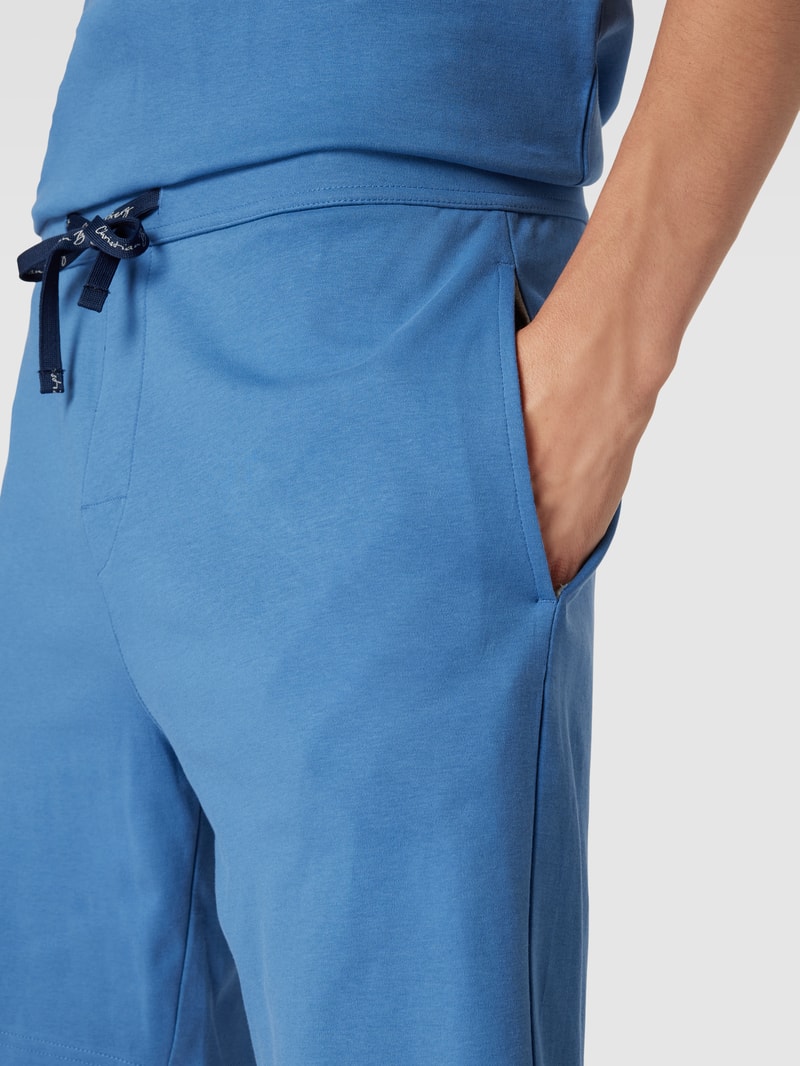 Sweatshorts mit Tunnelzug in blau