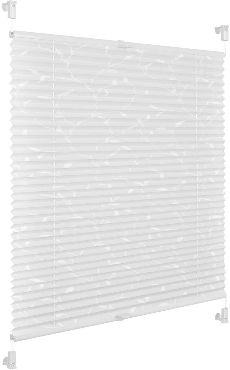 Plissee Plissee Klemmfix, ohne Bohren, verspannt, Ausbrenner, LICHTBLICK ORIGINAL, halbtransparent, verspannt, Klemmfix