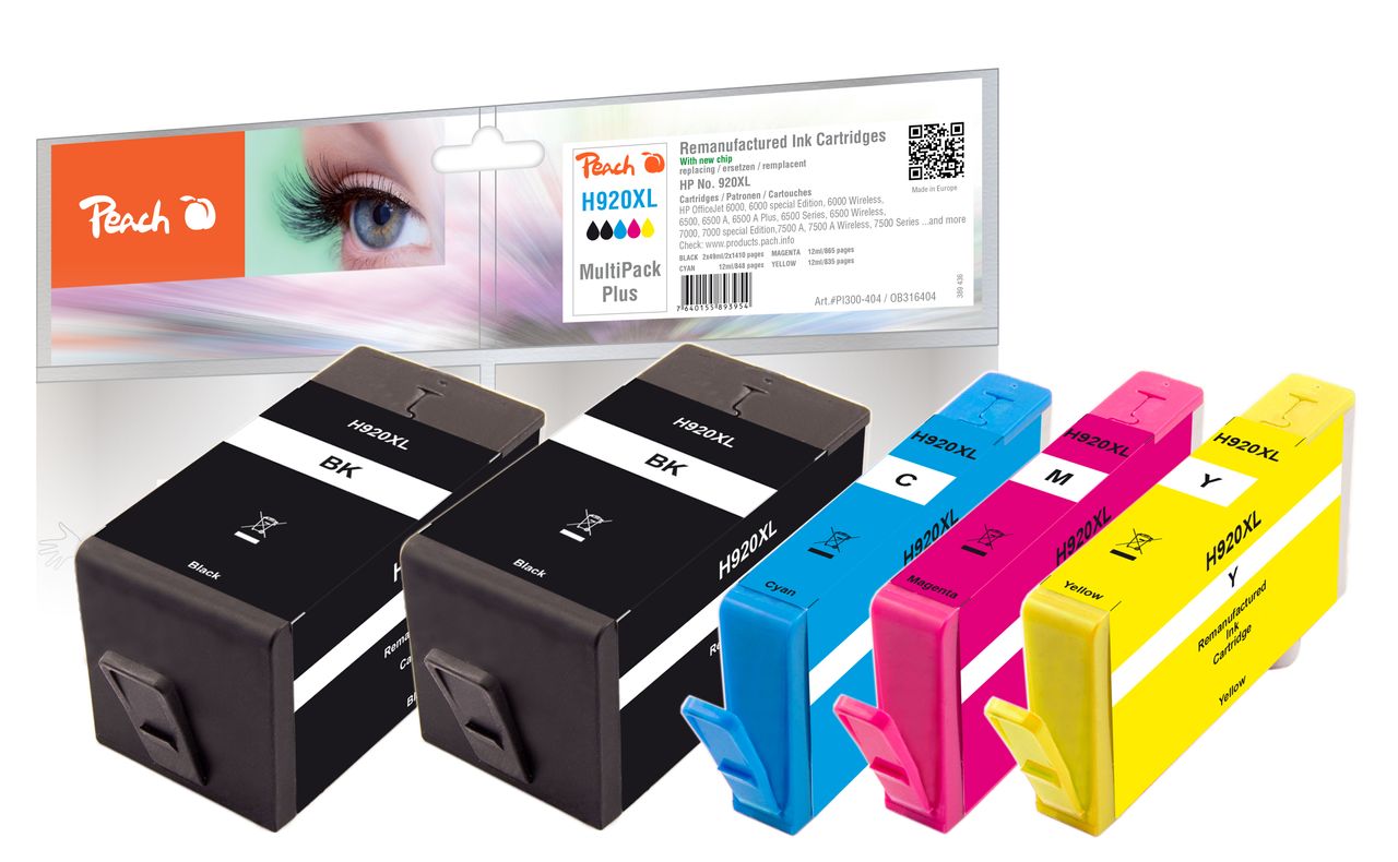 Peach Spar Pack Plus Tintenpatronen ersetzt HP No. 920XL