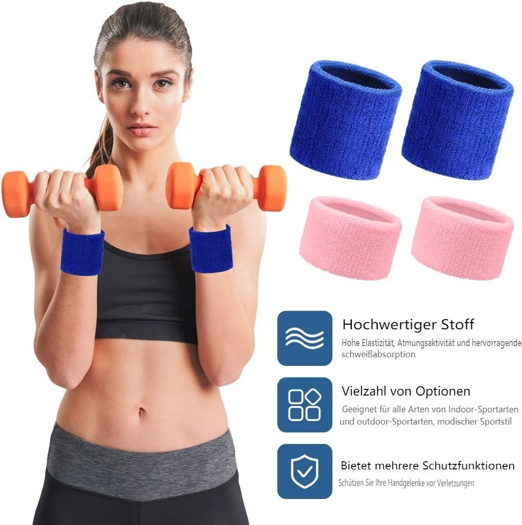 KOMIRO Schweißband Schweißbänder Handgelenk, Fitness Arm Schweißband für Damen & Herren