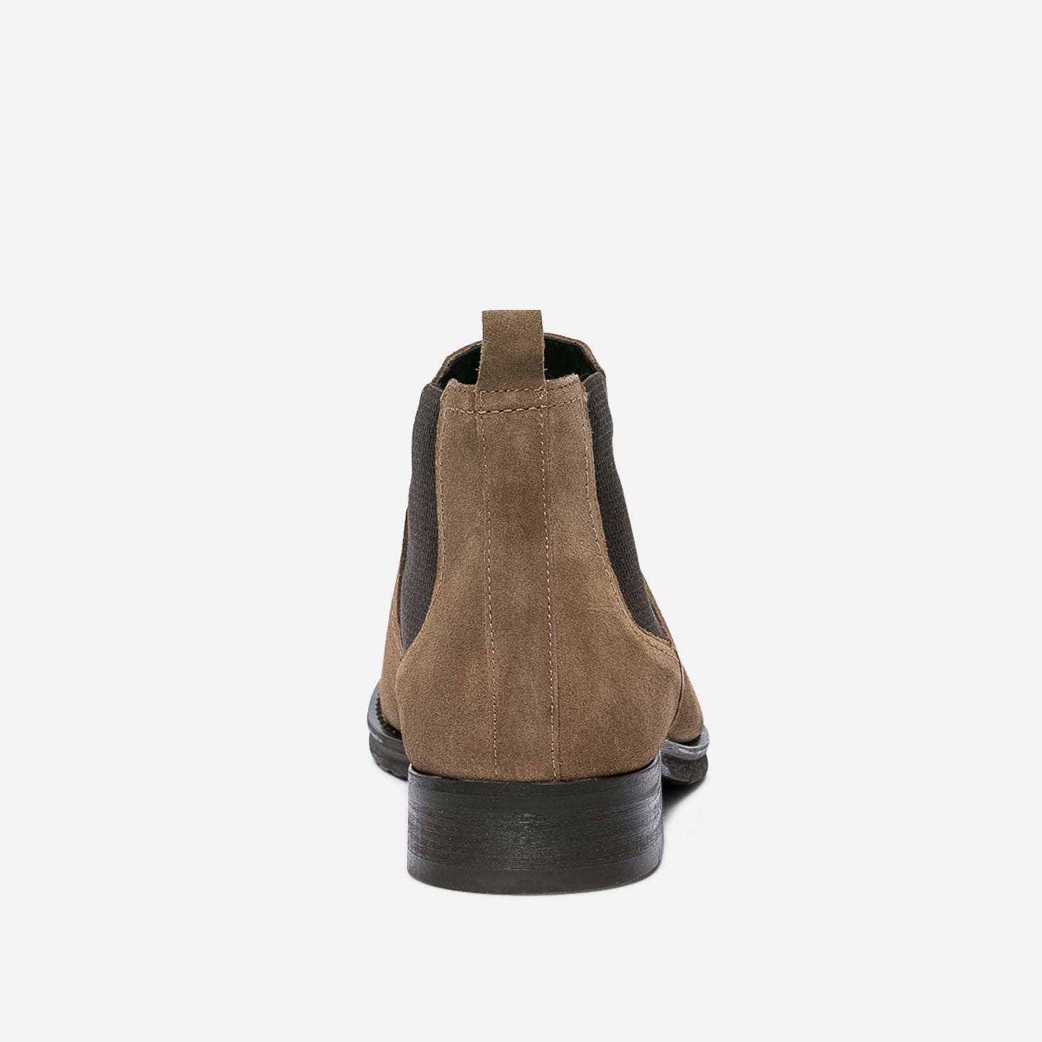 Chelsea boots camel en cuir velours