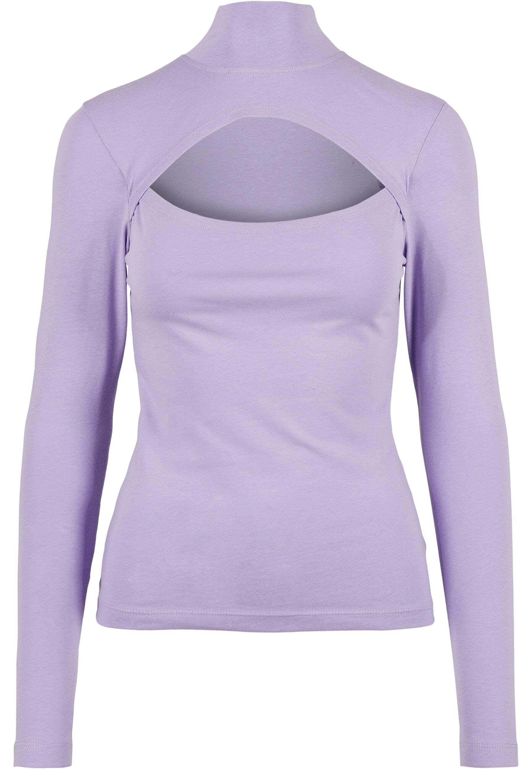 URBAN CLASSICS Langarmshirt Damen Ladies Cut-Out Turtleneck Longsleeve (1-tlg)