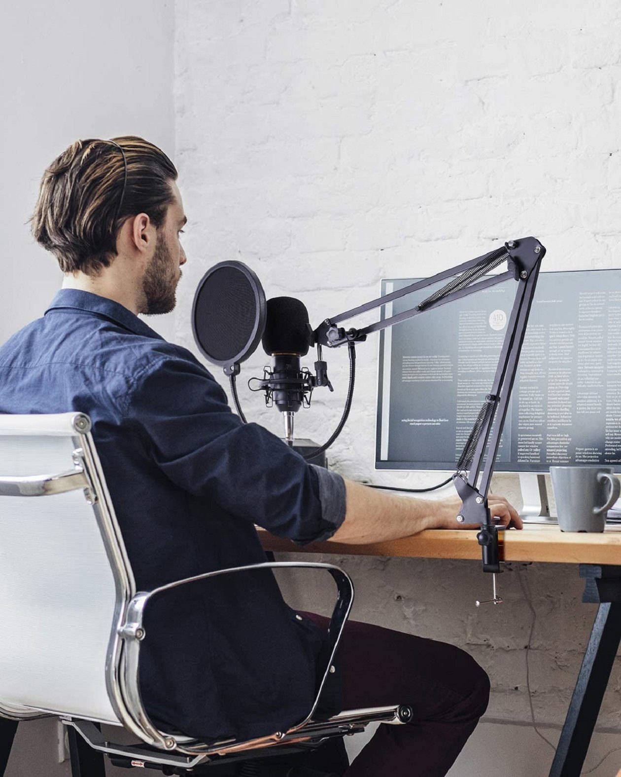 NAIPO Standmikrofon GD-G2, USB Kondensator Mikrofon Set Pro mit Ständer