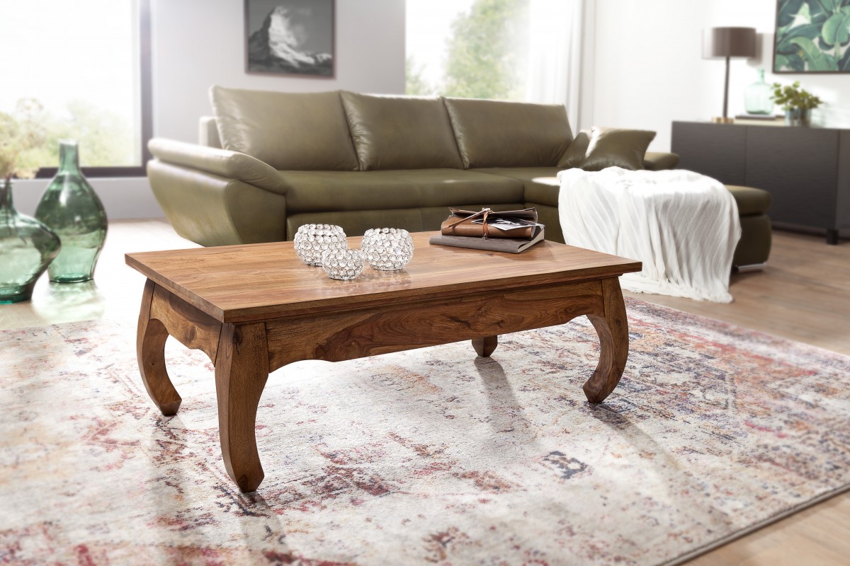 Wohnling Sheesham Opium Couchtisch Massiv 110 x 60 cm Massivholz