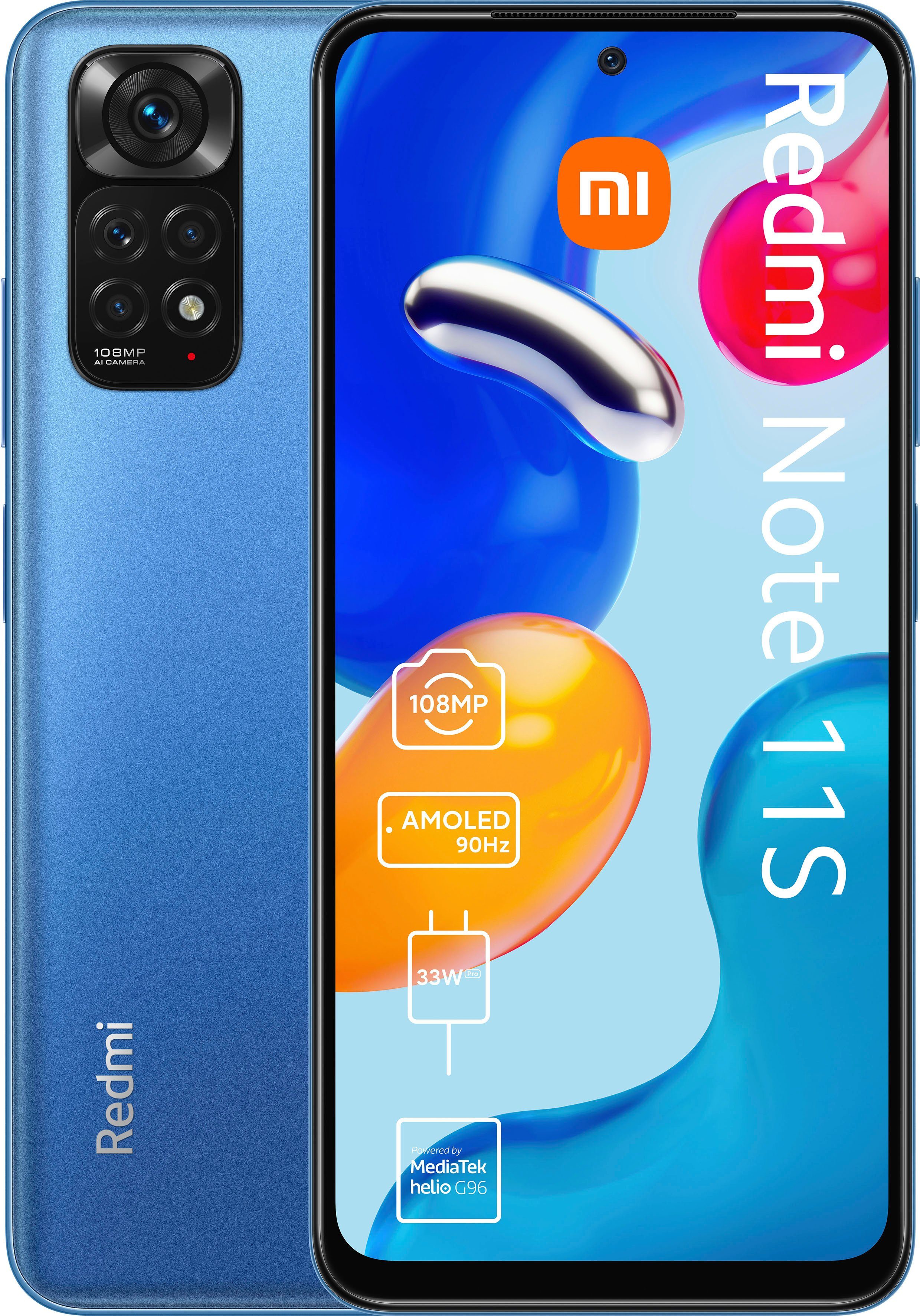 Xiaomi Redmi Note 11S Smartphone (16,33 cm/6,43 Zoll, 128 GB Speicherplatz, 108 MP Kamera)