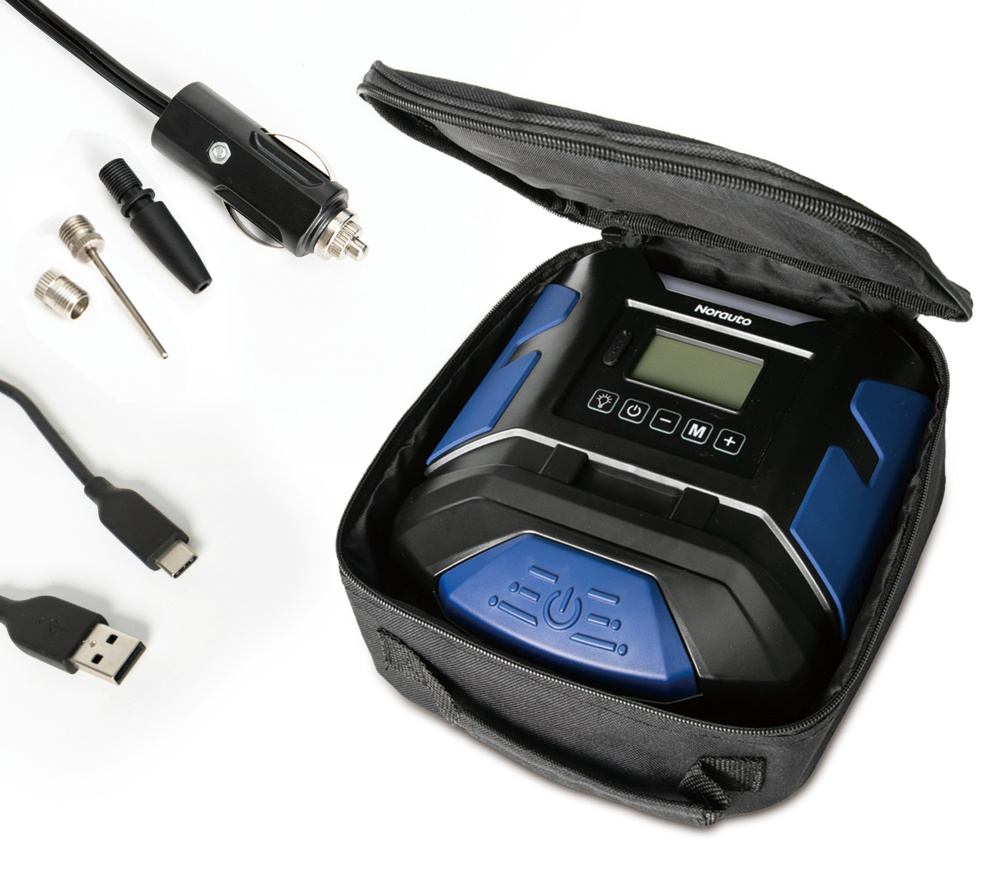 Digitaler Mini-Kompressor mit Batterie von Norauto, 12V, 8 bar, 25L - ATU