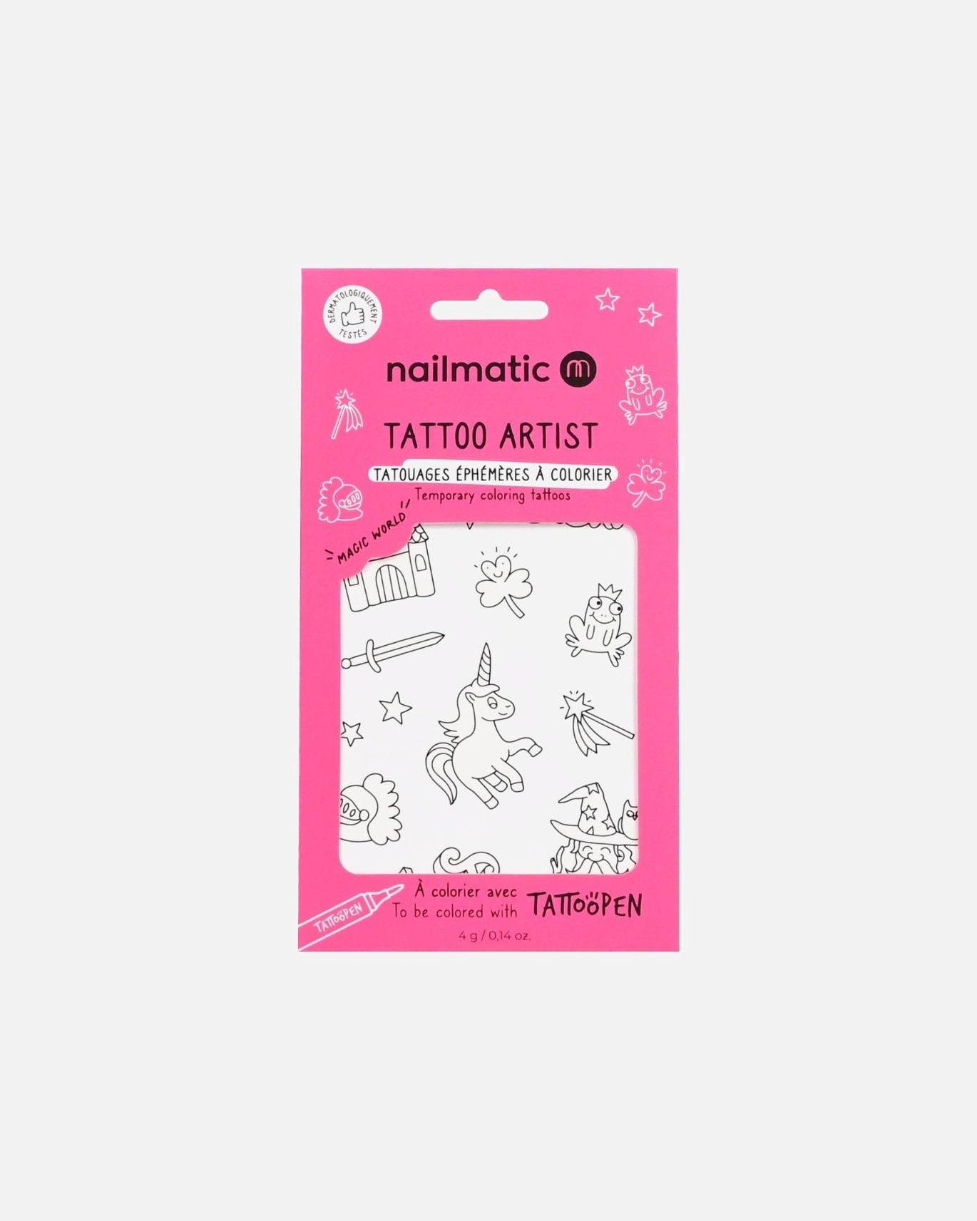 Nailmatic tetovaža list za bojanje - čarobni svijet