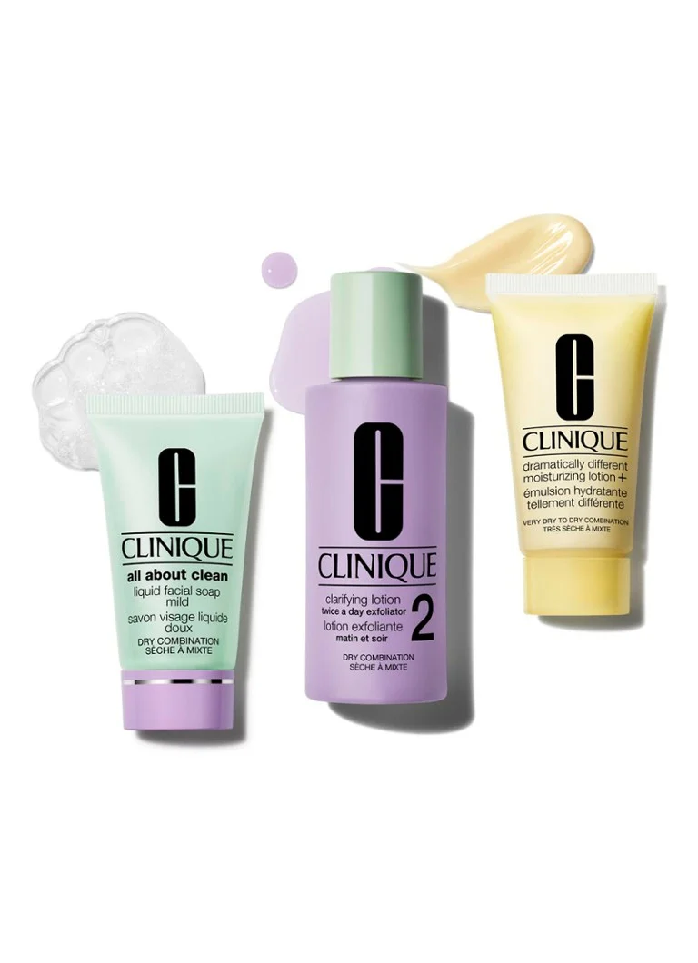 Rechizite școlare CLINIQUE Skin: Curs de reîmprospătare a curățării (Tip 2) - Kit facial