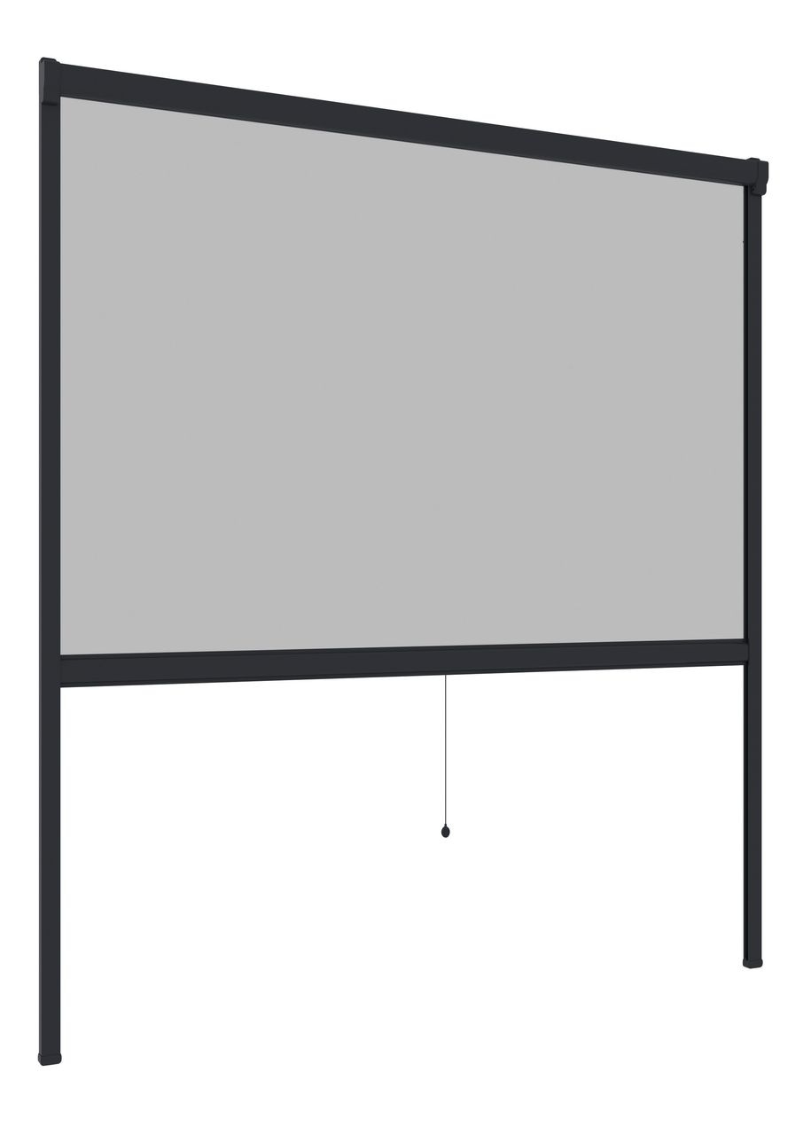 Powertec Insektenschutz Plus Rollo Fenster 160x160cm Anthrazit
