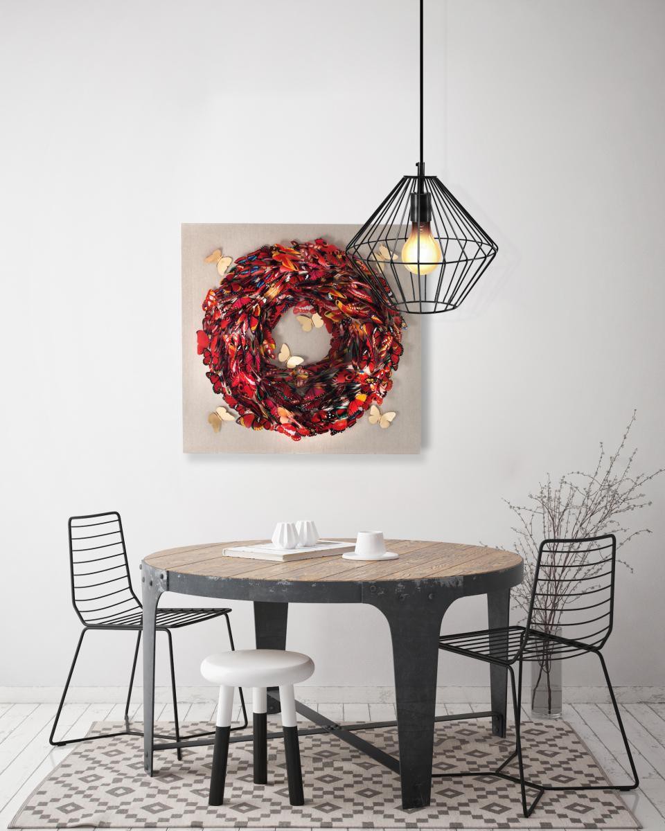 Kayoom Papier Wandbild Butterfly 80cm x 80cm