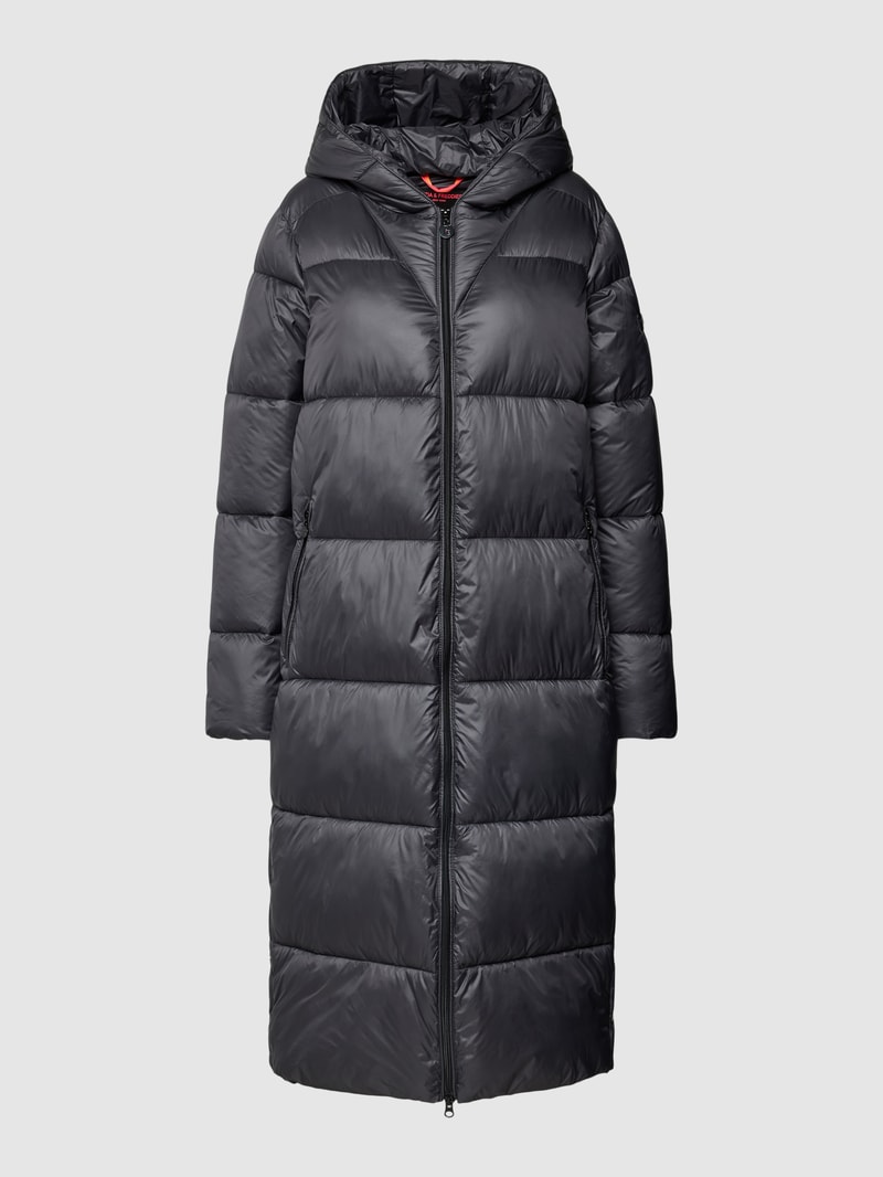 Steppmantel mit Kapuze Modell 'SHELLY' in anthrazit