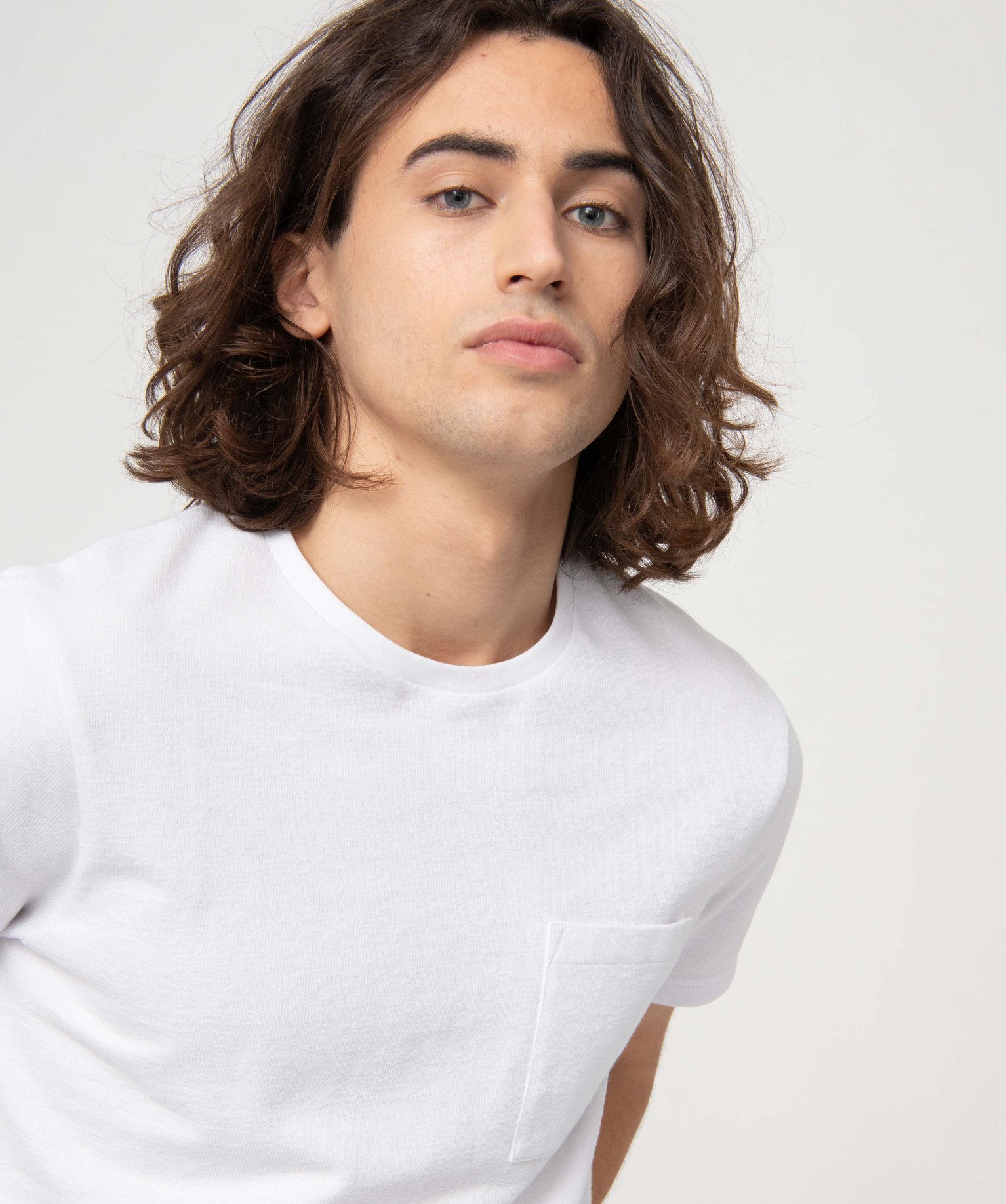 Tee-shirt homme à manches courtes en maille épaisse blanc | GEMO