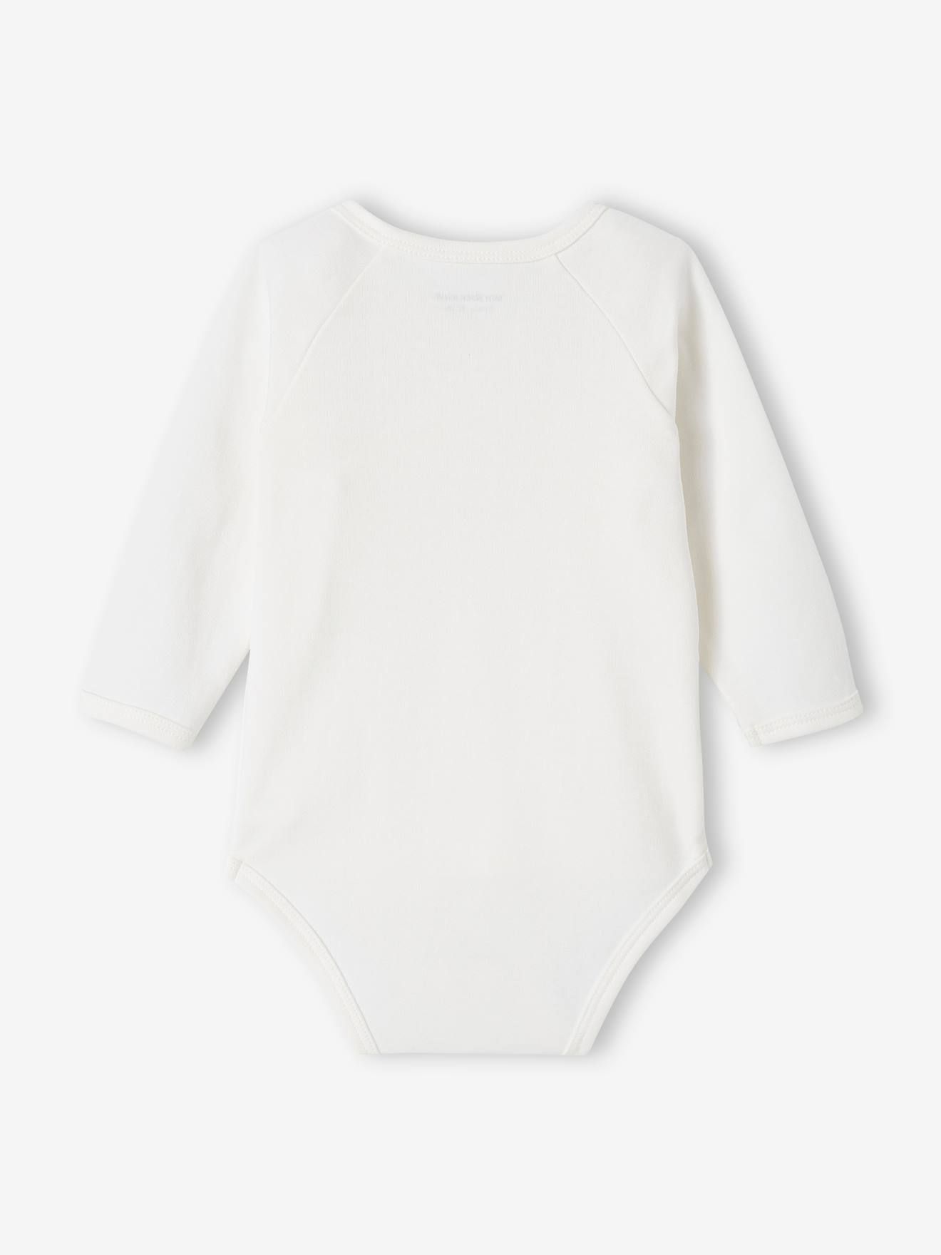 Lot de 3 bodies bouquets bébé manches longues ouverture naissance rose poudré