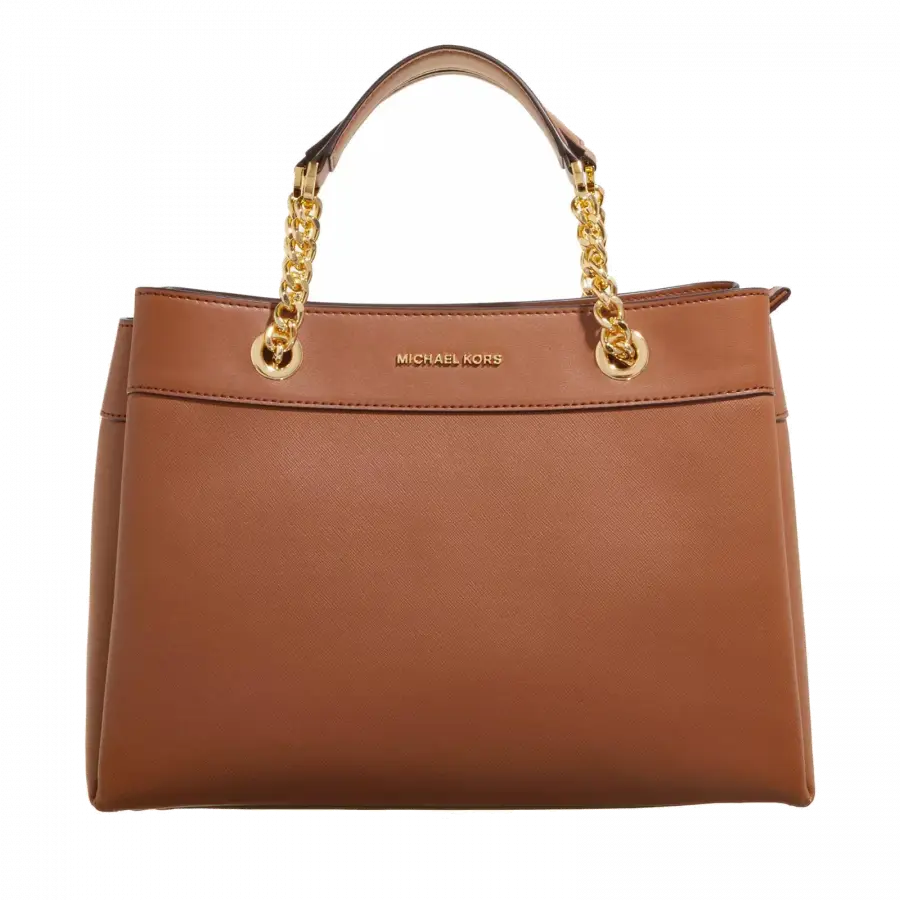 Michael Kors - Michael Kors Handle Bags Metallkette Brown - braun