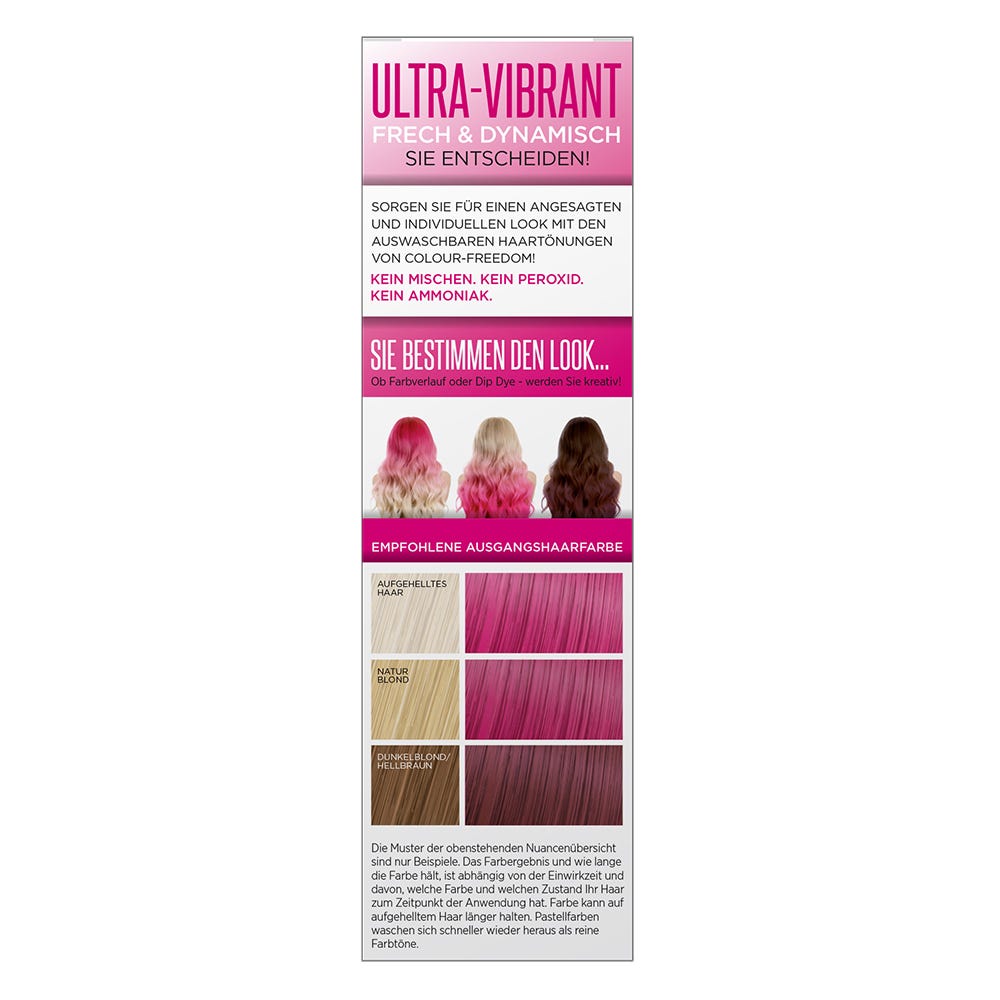 Colour Freedom Ultra Vibrant Pink Pizazz 150 ml