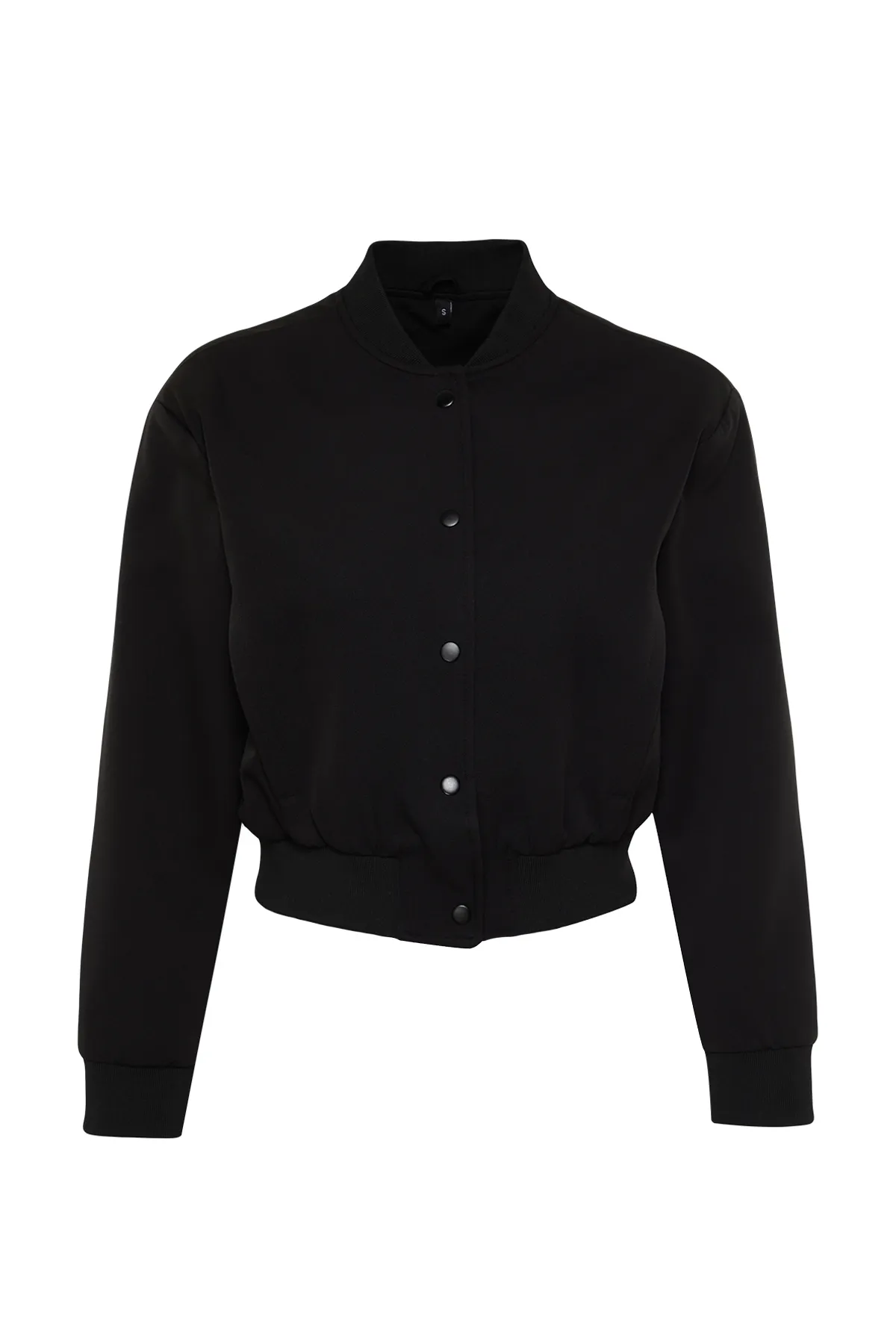 Trendyol Collection  Schwarze, verkürzte, schmale Bomberjacke TWOSS24MO00032