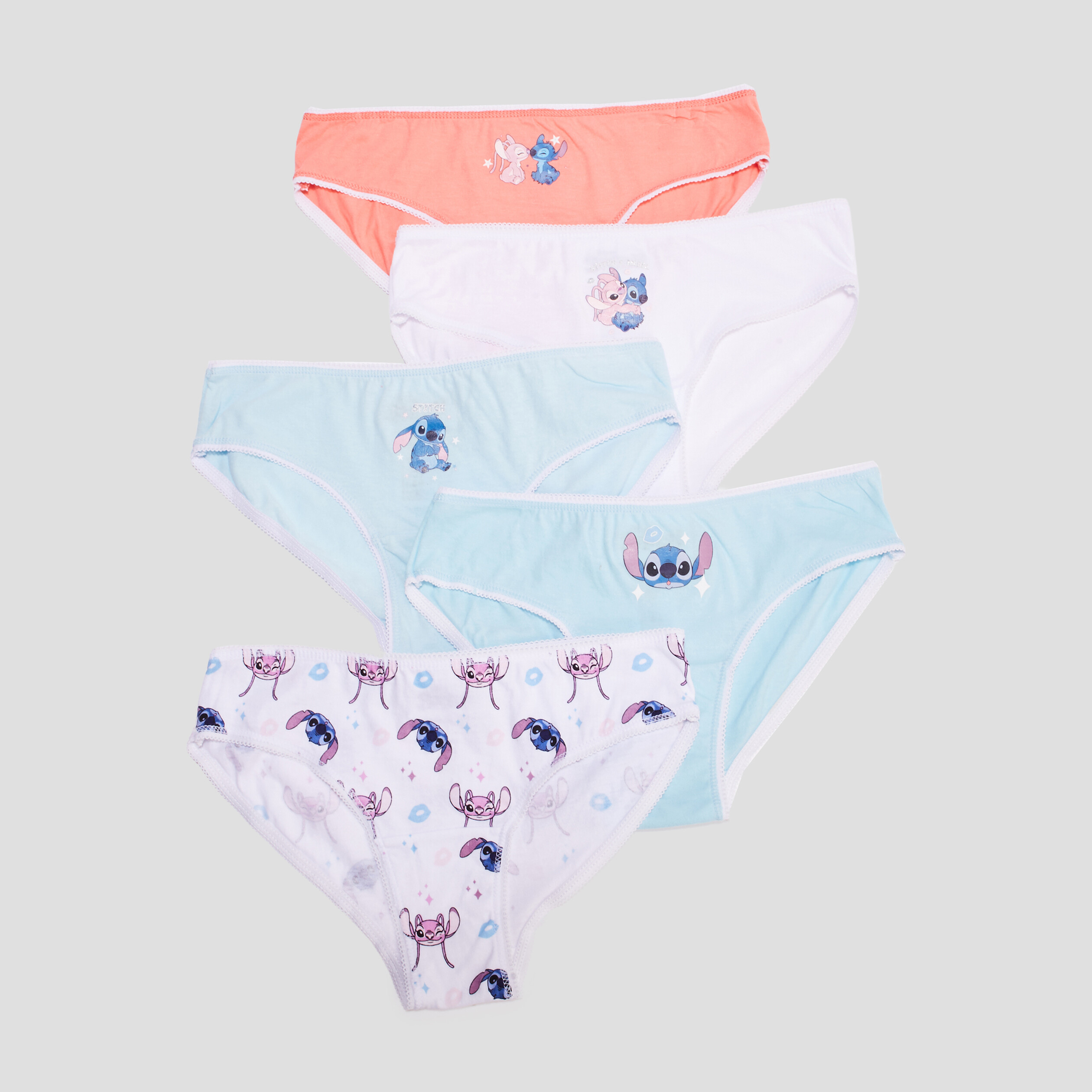 Lot 5 culottes Lilo et Stitch coton rose fille | La Halle