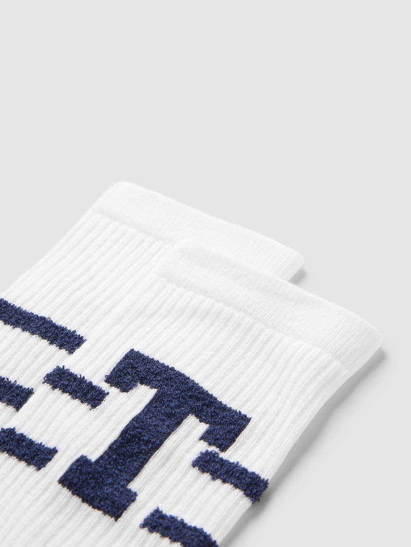 Socken mit Label-Detail Modell 'Sport' im 2er-Pack in weiß
