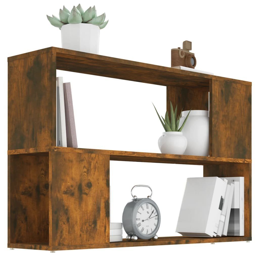 vidaXL Bücherregal Bücherregal Räuchereiche 100x24x63 cm Holzwerkstoff, 1-tlg.