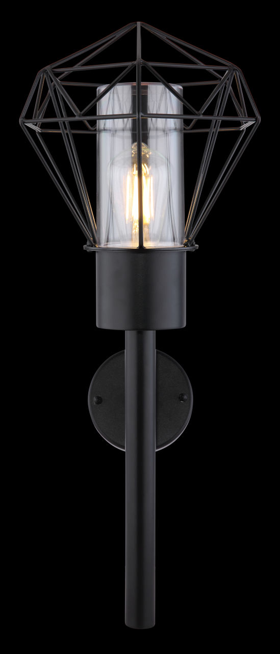 Globo Lighting - HORACE - Außenleuchte Edelstahl schwarz, 1x E27 LED