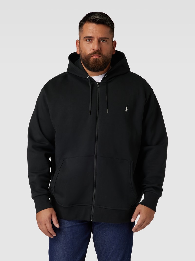 PLUS SIZE Sweatjacke mit Kapuze in schwarz