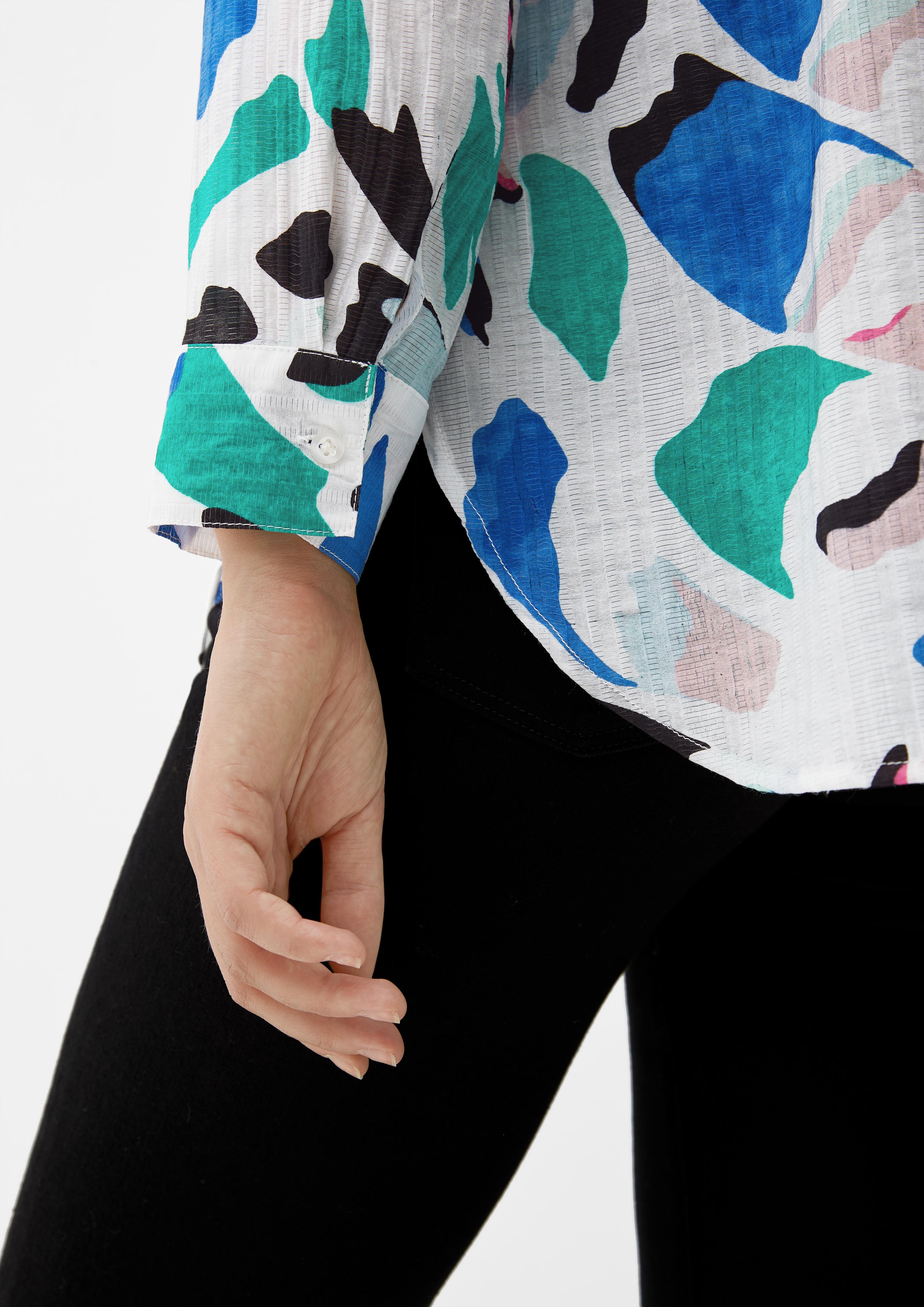 Longbluse aus Viskosemix  2128371-02A0