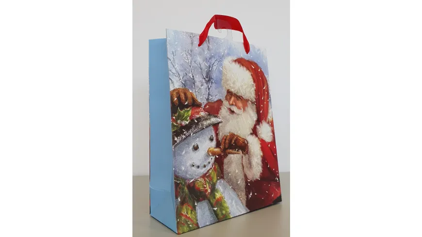 Geschenktüte Weihnachtsmann klein 24x18x8cm