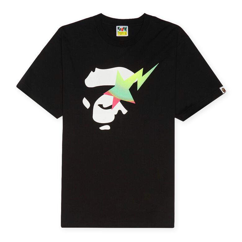 A Bathing Ape Gradation Ape Face Sta Tee M Black