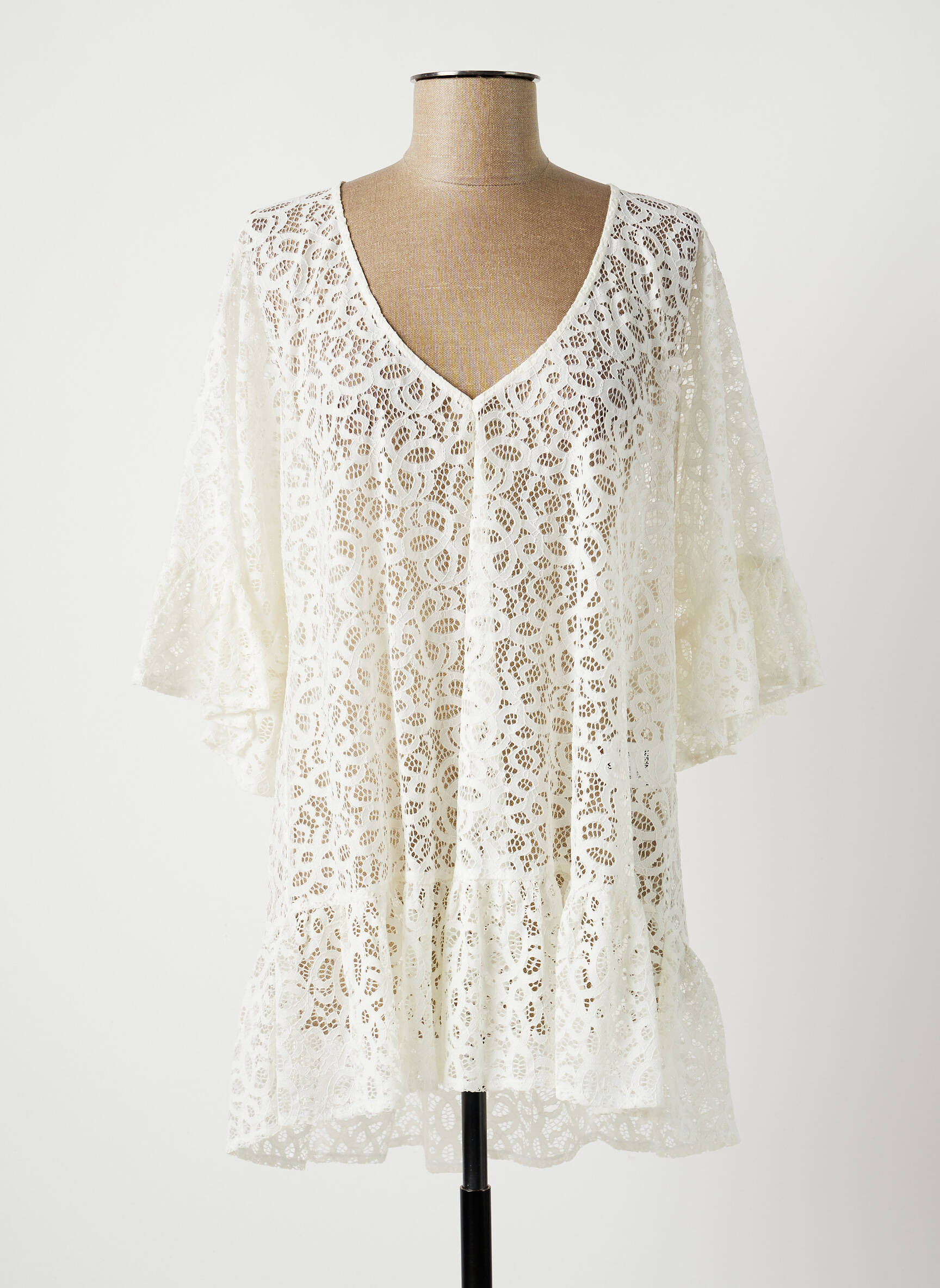 Lauren Vidal Tuniquemanchelongue Femme couleur blanc