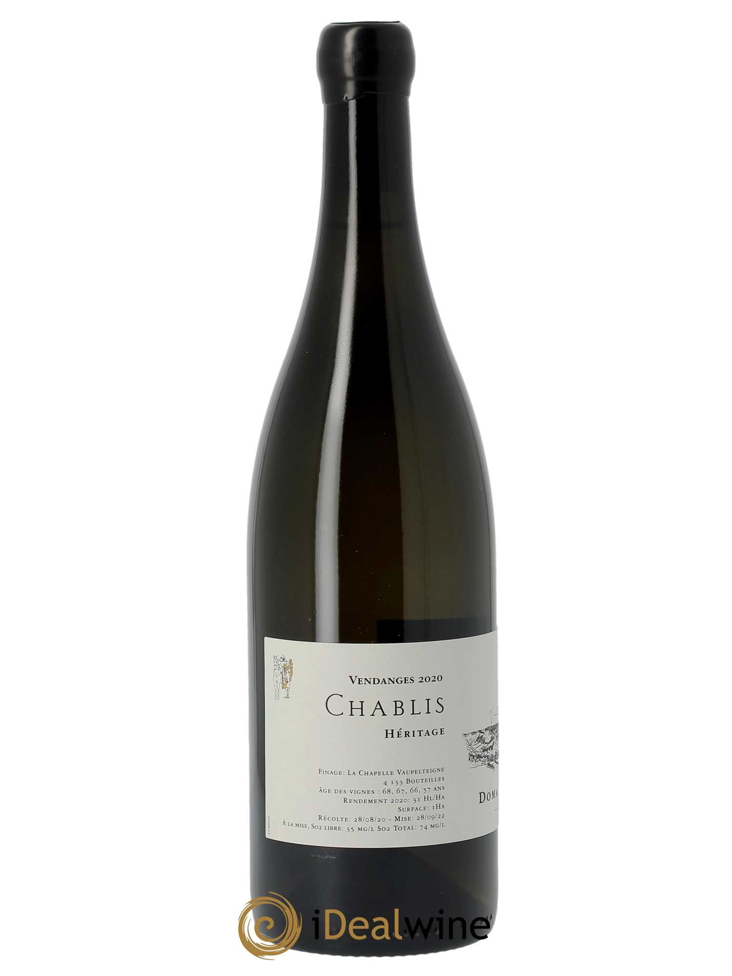 Chablis Héritage Jean Dauvissat (Domaine)  2020 - Lot de 1 Bouteille