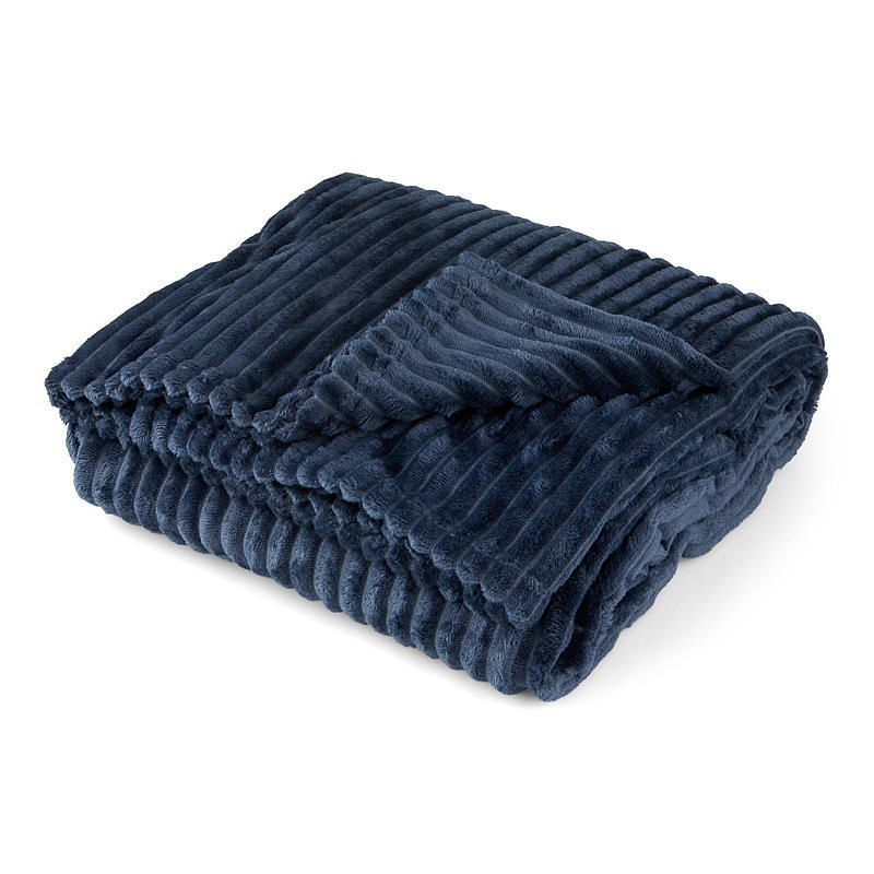 Home Pledd 150 x 200 cm flanellfleece marineblå