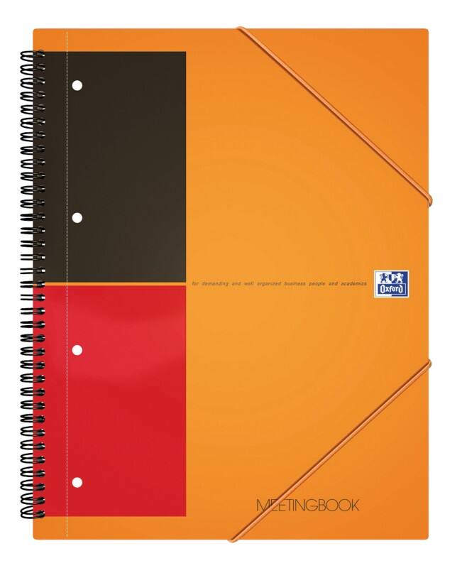 OXFORD International Besprechungsbuch DIN A5  Liniert Spiralbindung PP (Polyproplylen) Orange Perforiert 160 Seiten 80 Blatt