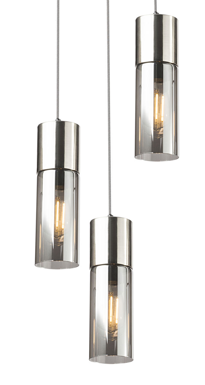 Globo Lighting - ANNIKA - Hängeleuchte Metall Nickel matt, 3x E27