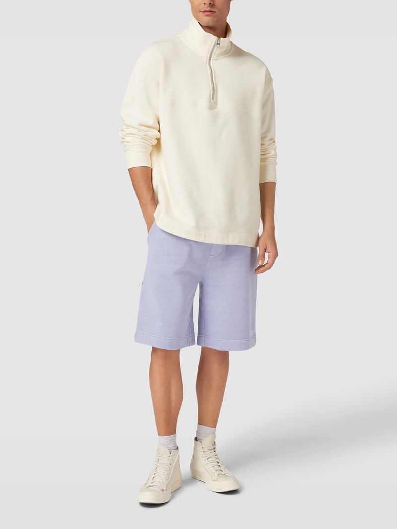 Shorts mit Label-Stitching Modell 'Neon' in lila