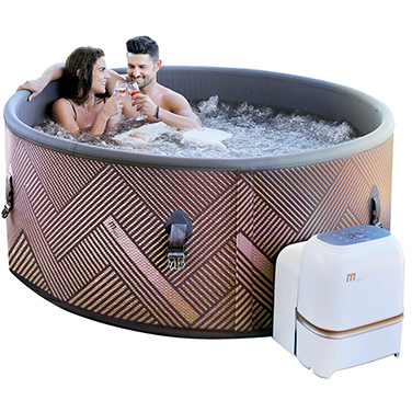 PureHaven MSpa PureHaven aufblasbarer Whirlpool 173x173x70 cm für 6 Personen selbstreinigend inkl. Filterkatuschen und Abdeckung Leergewicht 38 kg