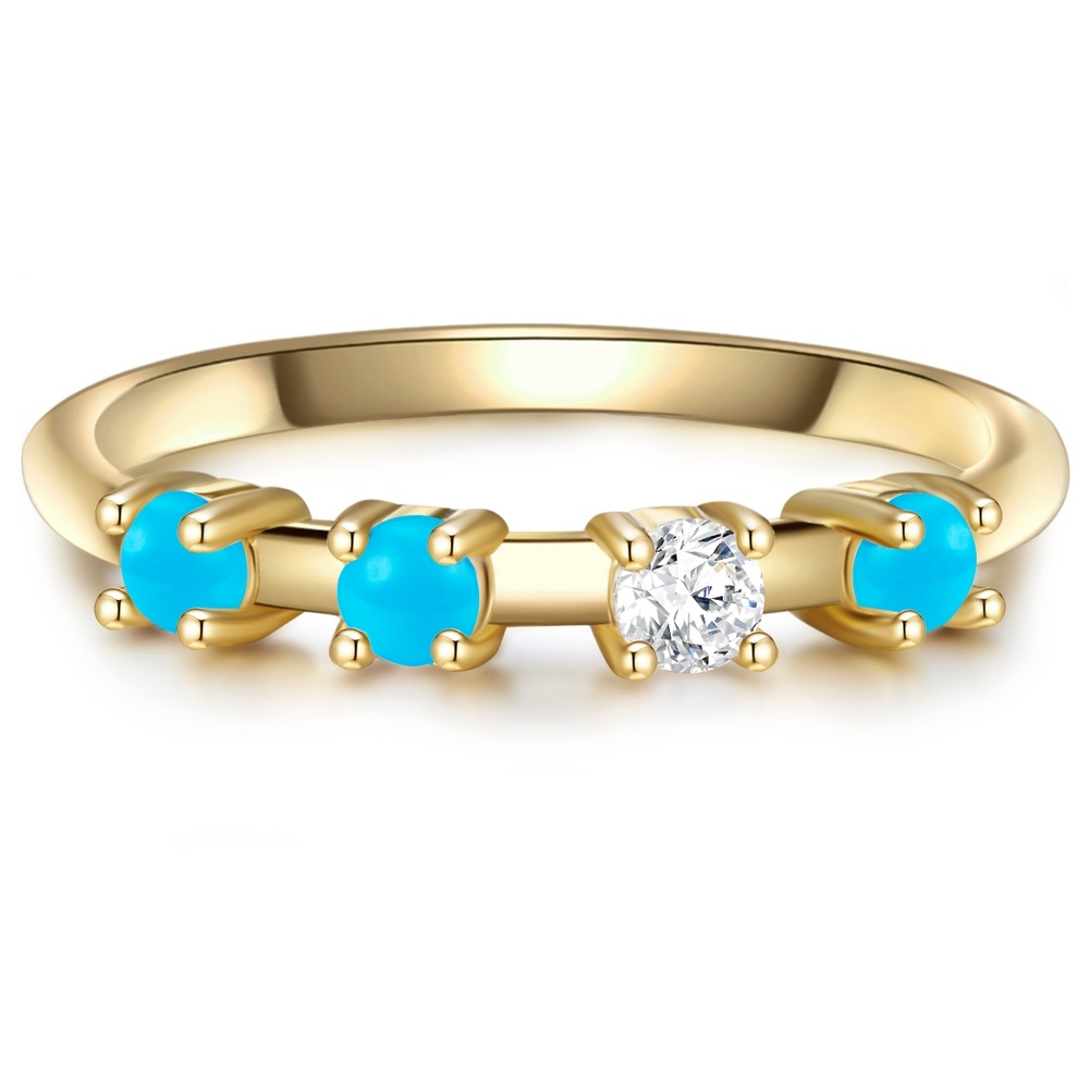 Glanzstücke München Bague en argent Argent sterling Oxyde de zirconium (CZ) en Or jaune Bague