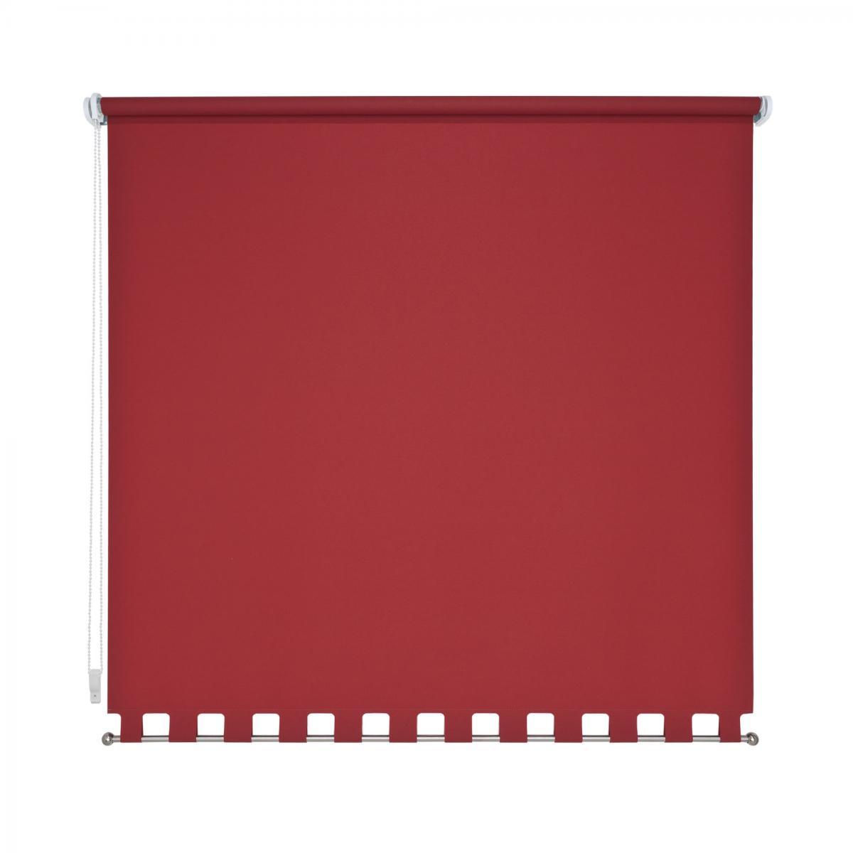 Bella Casa Seitenzugrollo Kettenzugrollo Volantrollo Rollo Eckig lichtdurchlässig 182 x 180 cm rot für Fenster