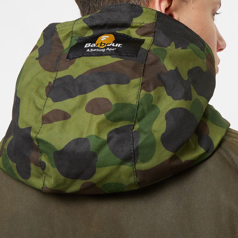 A Bathing Ape x Barbour 1st Camo Bedale Snowboard Jacket green
