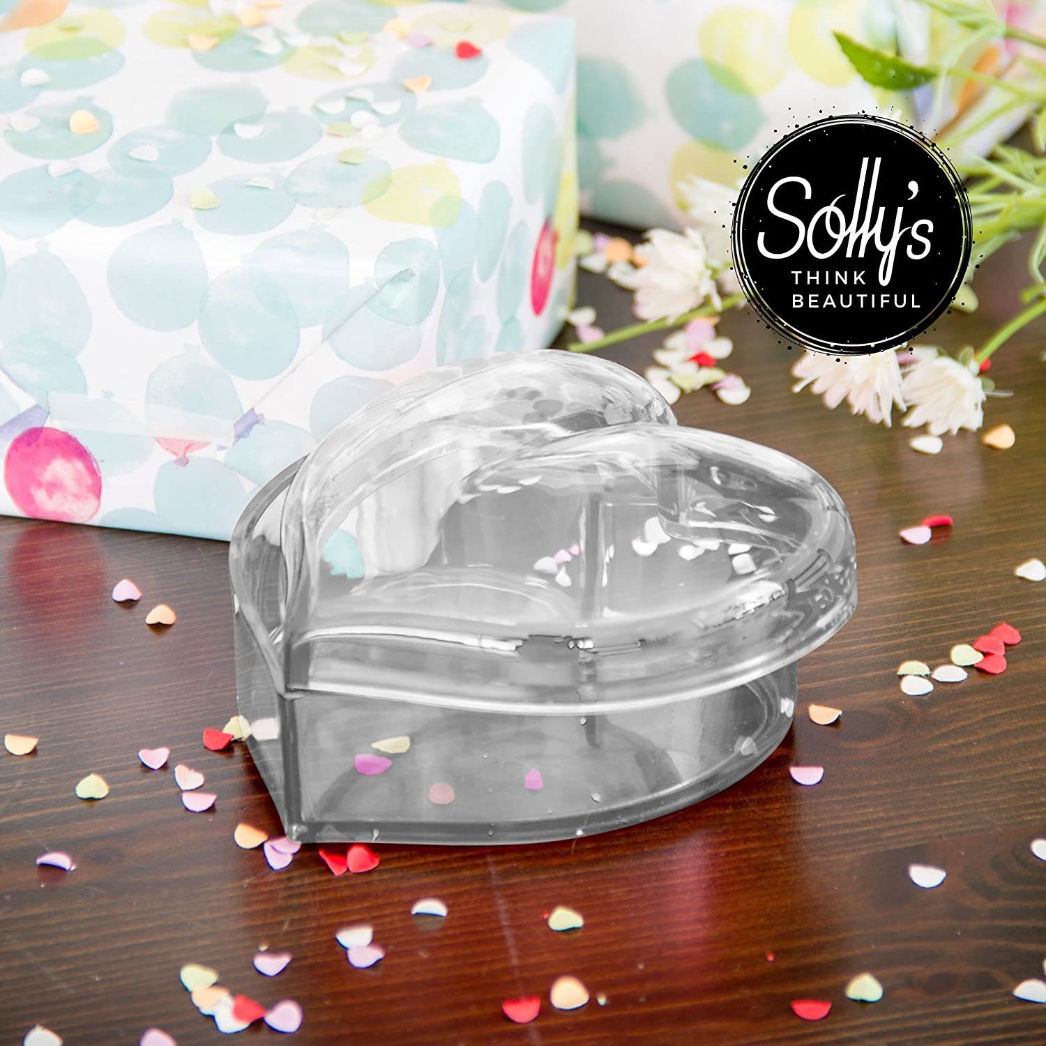 Solly's Schmuckablage Clara Schmuckdose Herz, dekorative Schale für Ohrringe, Ringe, Ketten