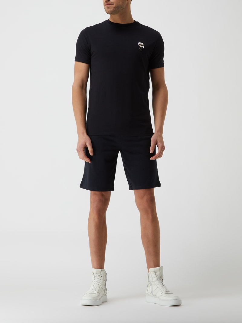 Sweatshorts mit Tunnelzug in dunkelblau