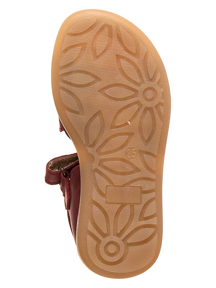 POM POM Leder-Sandalen in Dunkelrot günstig kaufen 25