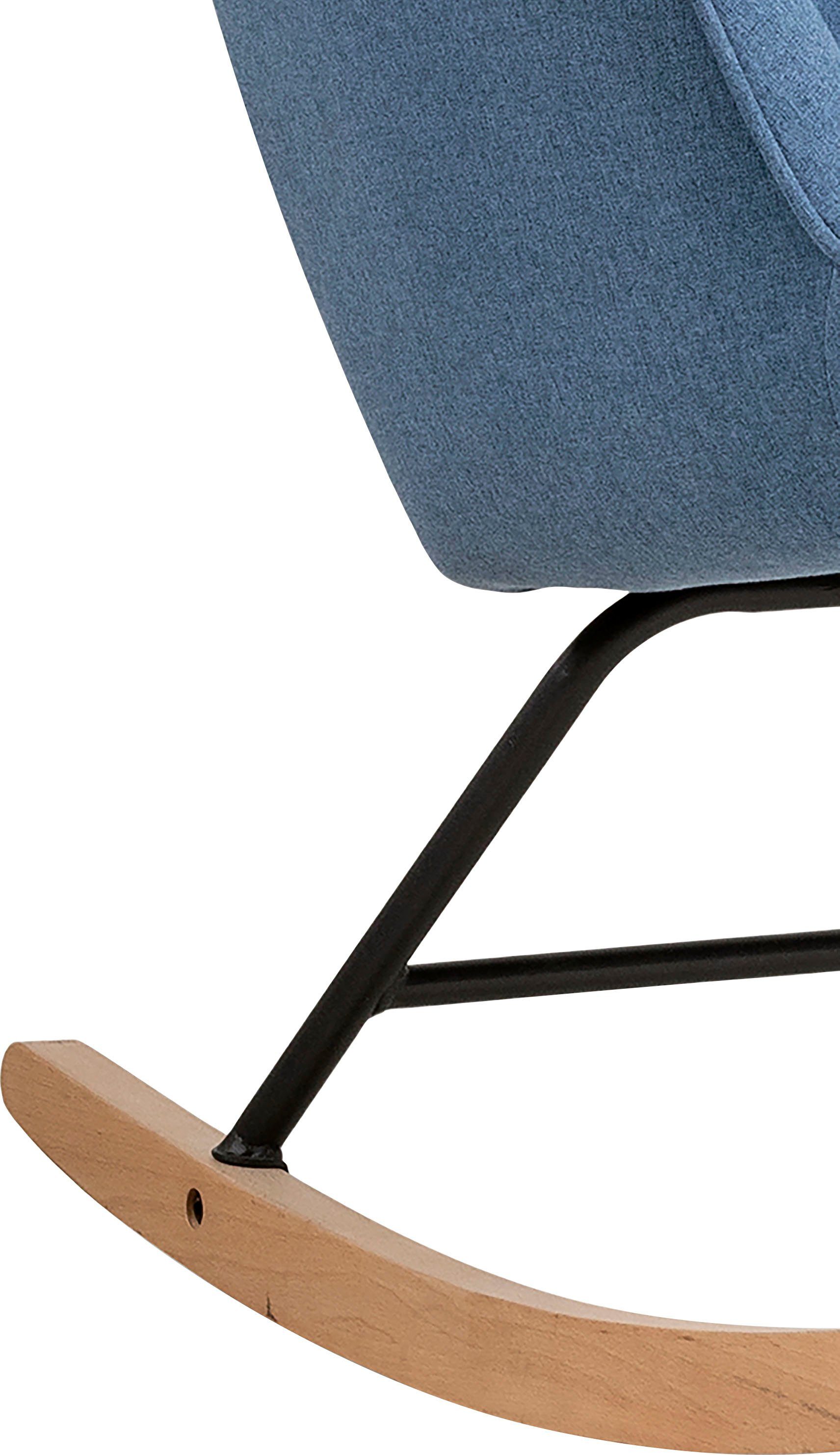 byLIVING Schaukelstuhl Richie (1 St), moderne Metallbeine mit Holzkufe, in Webstoff oder Cord erhältlich