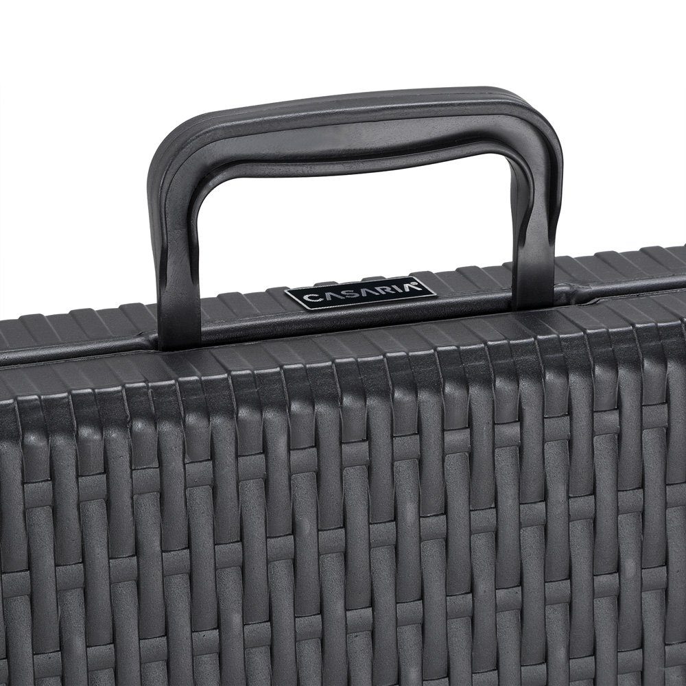 Casaria Klapptisch Malmö (1-St), 180x75 cm Klappbar Rattan Optik Wetterfest Tragegriff Stabil