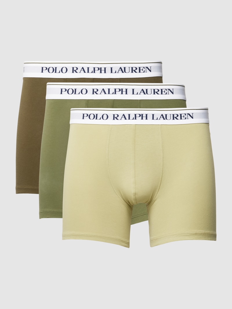 Boxershorts mit elastischem Logo-Bund im 3er-Pack in olivgrün