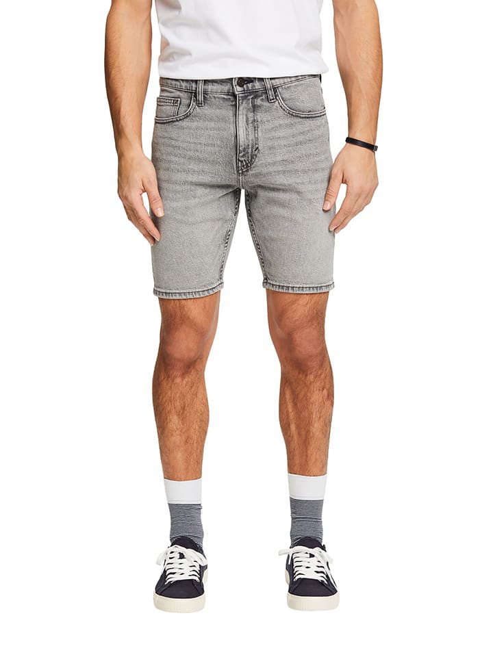 ESPRIT Jeans-Shorts in Grau günstig kaufen