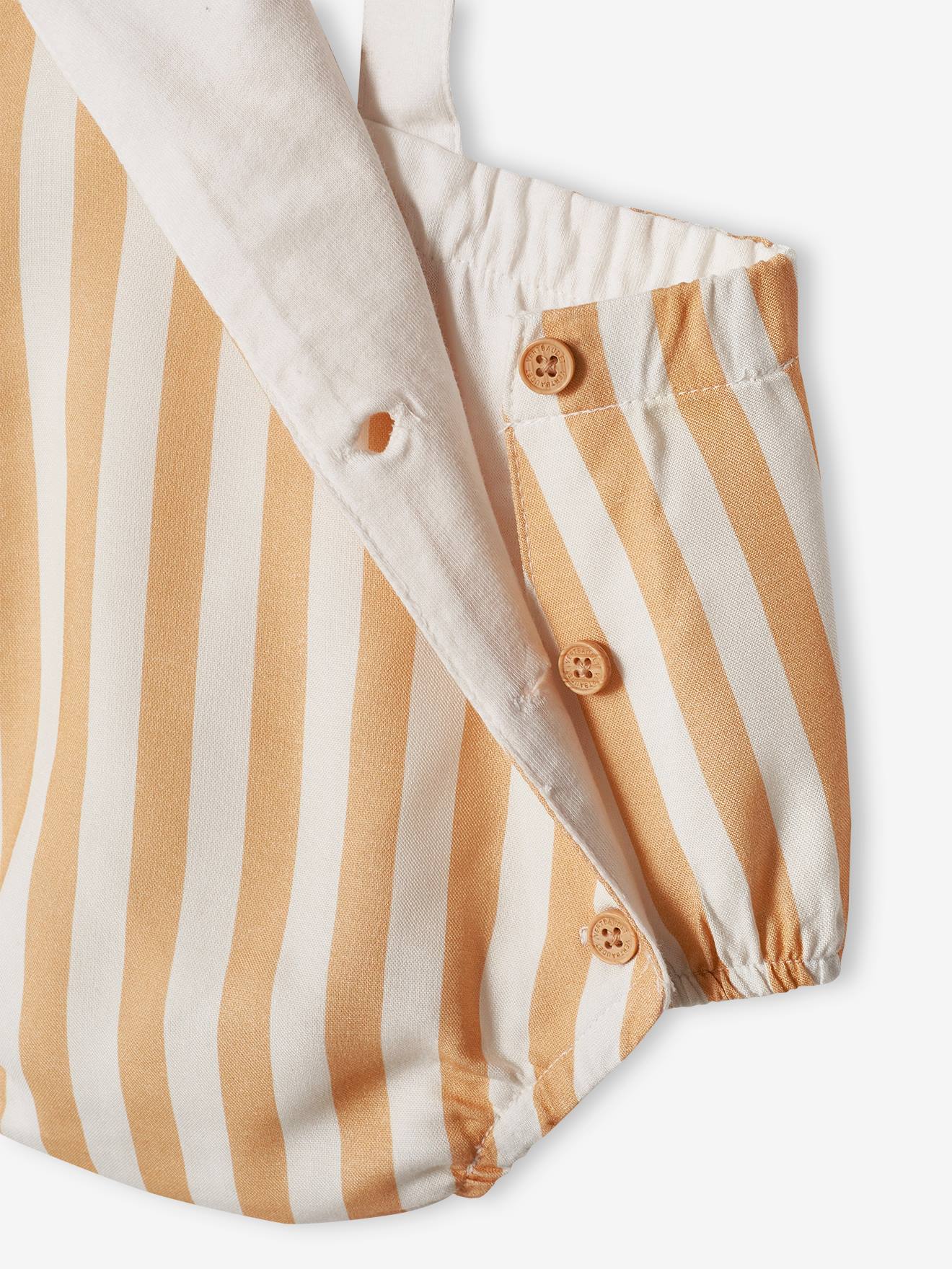 Vertbaudet Baby Latzhose, Retro-Chic - wollweiß