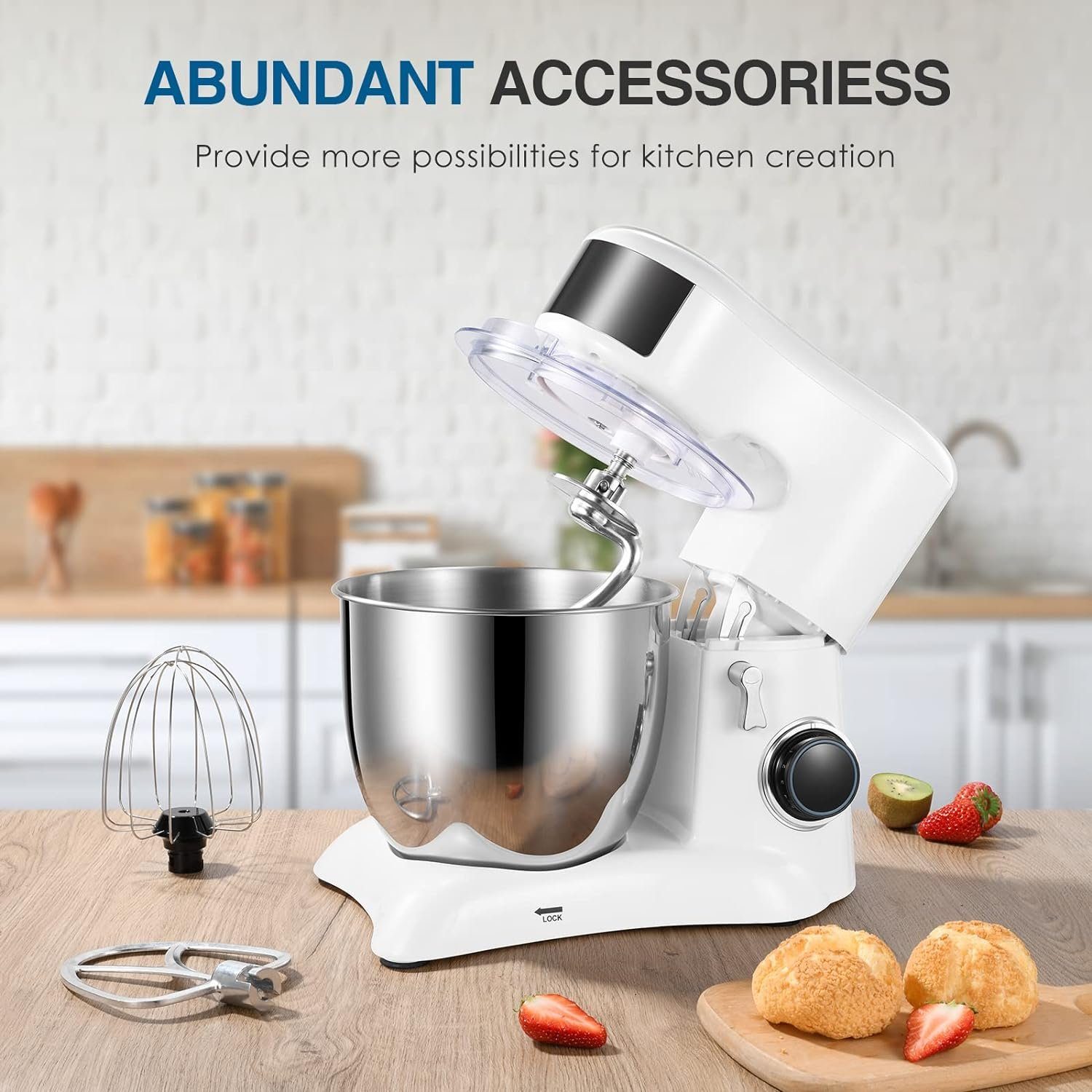 A Ade Küchenmaschine 10 Geschwindigkeitsstufen Knetmaschine, 1300,00 W, 5,50 l Schüssel