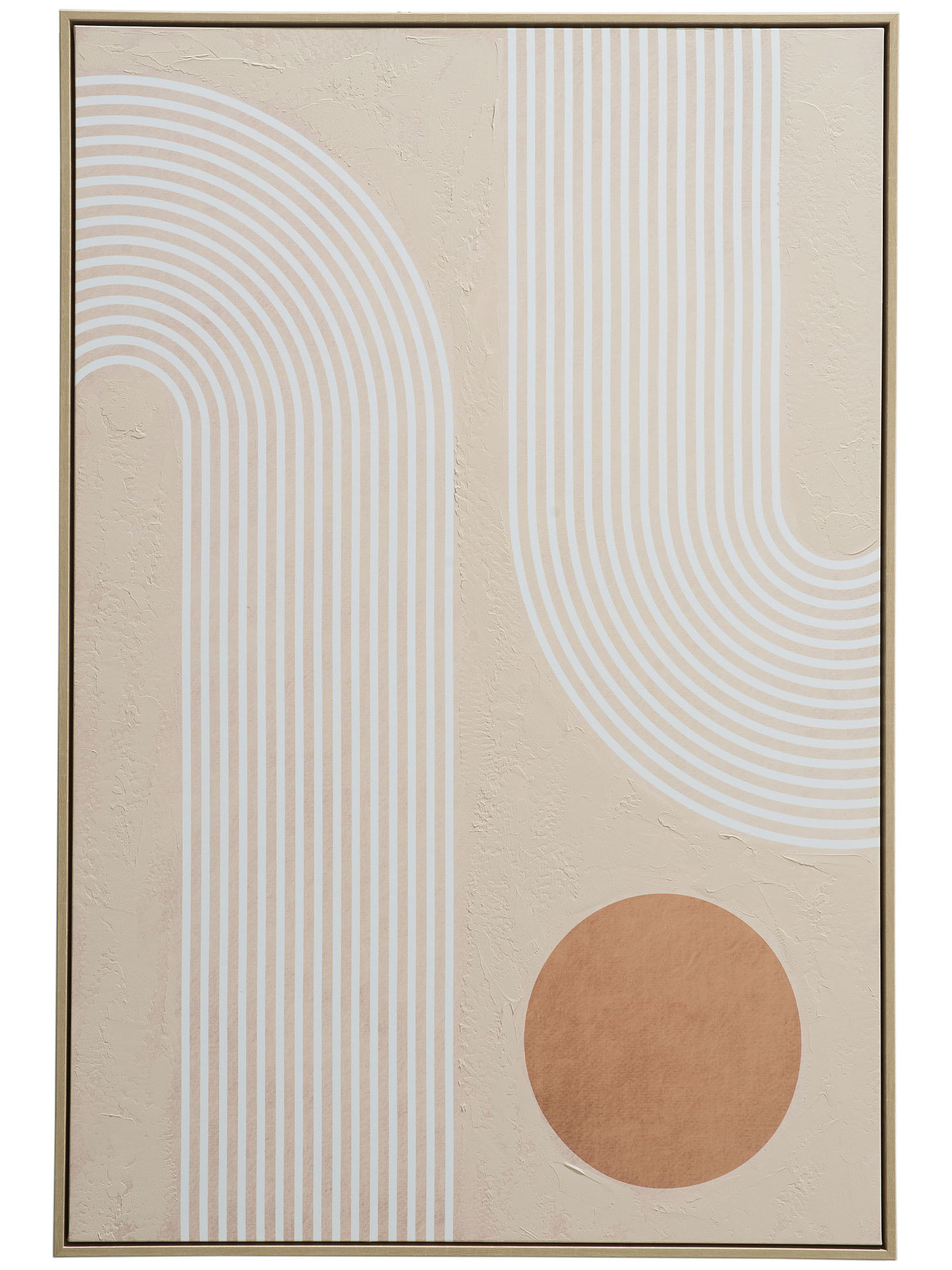 Cornero Leinwand-Druck-handbemalt, Hellbeige