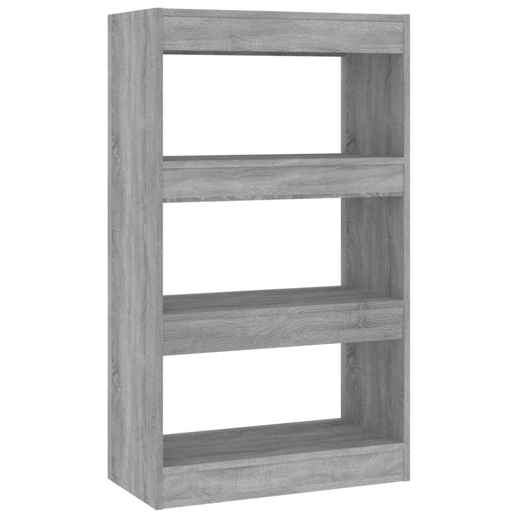 vidaXL Bücherregal Bücherregal/Raumteiler Grau Sonoma 60x30x103 cm Holzwerkstoff, 1-tlg.