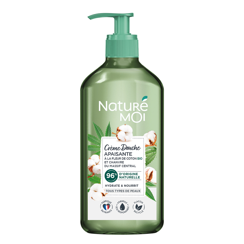 naturé moi Crème douche Douceur Chanvre Fleur de Coton 500 ml Gel douche